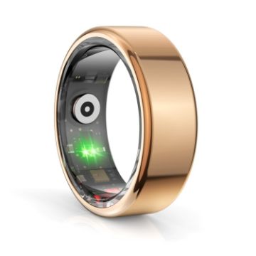 R02 SIZE 9 Smart Ring - Heart Rate/Blood Oxygen/Sleep Monitor - Gold - 1