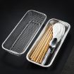 Stainless Steel Cutlery Organizer with Drainage Tray - 9