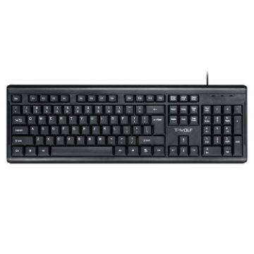 T-WOLF 104-keys USB Wired Keyboard (T15) - 1
