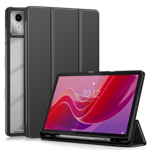 Lenovo Tab M11/Xiaoxin Pad 2024 Black Leather Tablet Case - 1