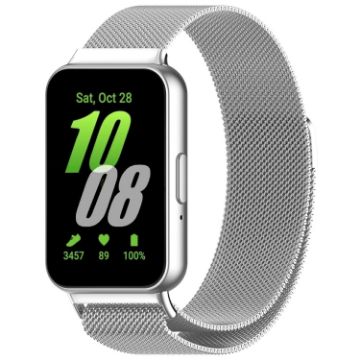 Samsung Galaxy Fit 3 Milanese Metal Steel Mesh Watch Band Silver - 1