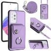 Samsung Galaxy A33 5G Purple Card Bag Ring Holder Case - 1