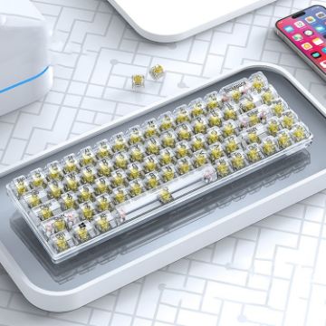 T-WOLF T40 68-Keys RGB Mechanical Keyboard (Yellow) - 1