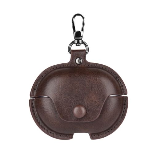 Huawei FreeClip Leather Earphone Case (Dark Brown) - 1