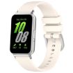 Samsung Galaxy Fit 3 SM-R390 Metal Connector Liquid Glossy Silicone Watch Band - 1