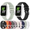 Samsung Galaxy Fit 3 SM-R390 Metal Connector Liquid Glossy Silicone Watch Band - 5