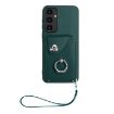 Samsung Galaxy A35 Organ Card Bag Ring Holder PU Phone Case Green - 2