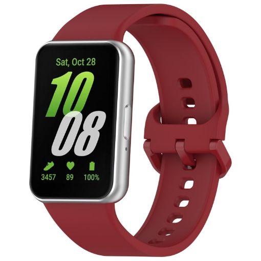 Samsung Galaxy Fit 3 SM-R390 Red Silicone Watch Band - 1