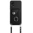 OPPO A58 4G Global Organ Card Bag Ring Holder Phone Case - Black - 2