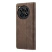OnePlus 12 CaseMe 013 Retro Frosted Flip Leather Phone Case - Coffee - 3