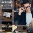 OnePlus 12 CaseMe 013 Retro Frosted Flip Leather Phone Case - Coffee - 5
