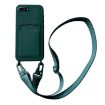 iPhone 8 Plus/7 Plus Liquid Silicone Phone Case with Card Slot & Lanyard - 1