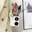 Huawei P50 Pocket Rhombus Leather Texture Heart-shaped Scarf Bracelet Shockproof Phone Case - 3