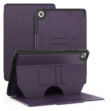Samsung Galaxy Tab A9+ Magnetic Leather Tablet Case - Purple - 1