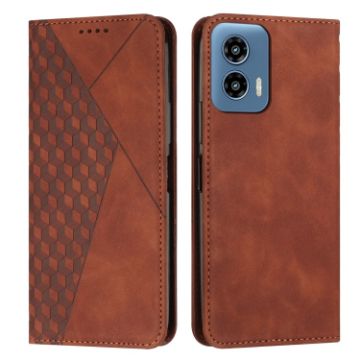 Motorola Moto G34 5G Brown Leather Phone Case - 1