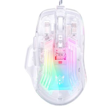 ONIKUMA CW923 RGB Lighting Wired Mouse Transparent - 1