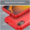 Samsung Galaxy Xcover 7 Carbon Fiber Brushed Texture TPU Phone Case - Red - 6
