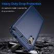 Samsung Galaxy Xcover 7 Carbon Fiber Brushed Texture TPU Phone Case Blue - 3