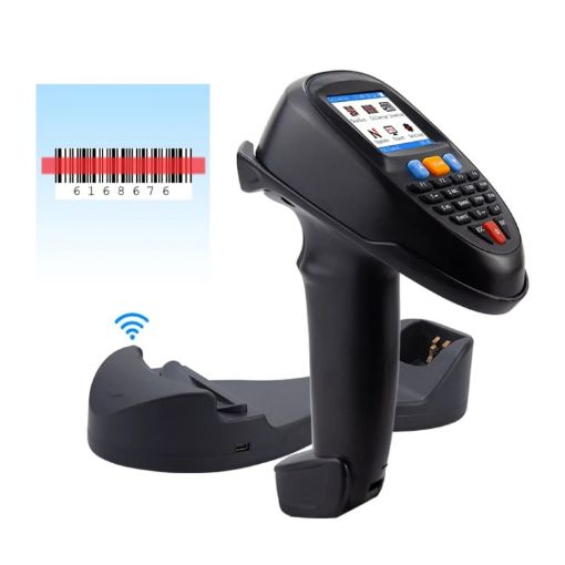 1D CCD Red Light Wireless Barcode Reader Scanner With LCD Screen - 1
