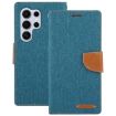 Samsung Galaxy S24 Ultra 5G Green Fabric Texture Flip Leather Phone Case - 2