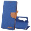 Samsung Galaxy S24 5G Blue Fabric Texture Flip Leather Phone Case - 1