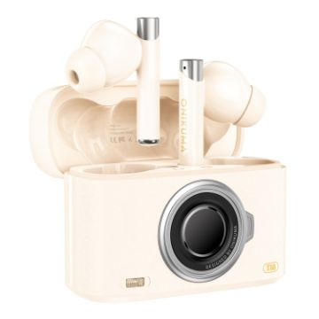 ONIKUMA T18 Bluetooth 5.3 Wireless Earphone - Beige - 1
