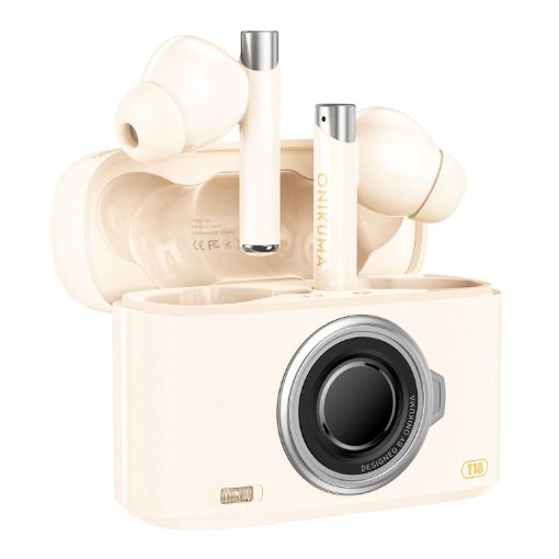 ONIKUMA T18 Bluetooth 5.3 Wireless Earphone - Beige - 1