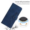 Motorola Moto G34 5G Blue Leather Phone Case with Lanyard - 5