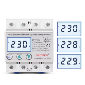 SINOTIMER STVP-932 80A 3-phase 380V Surge Voltage Protector - 1