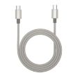 MOMAX DC30 1.5m USB-C to USB-C 60W Braided Cable - Titanium Color - 1