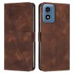 Motorola Moto G04/G24 Triangle Leather Phone Case with Lanyard - 1