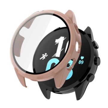 Garmin Forerunner 165 PC Watch Protective Case (Pink) + Tempered Film - 1