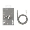 MOMAX DC31 1m USB-C to USB-C 100W Braided Cable - Titanium Color - 3