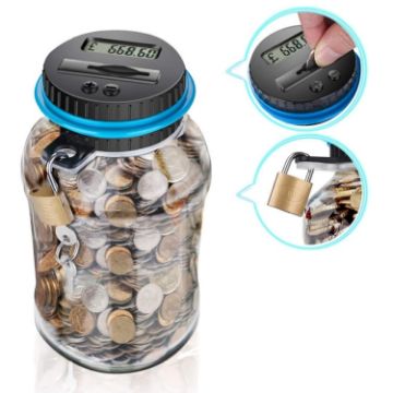 Digital Display Counting Piggy Bank With Lock GBP - 1