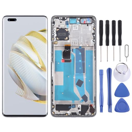 Huawei Nova 10 Pro LCD Screen Digitizer Assembly with Frame - Silver - 1