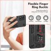 Motorola Moto E13 Brave Armor Finger Loop Holder Phone Case - Black - 5