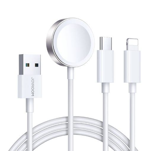 JOYROOM 3 in 1 USB Charging Cable, 1.2m Length, White - 1