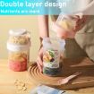 Salad Meal Shaker Cup Portable Fruit and Vegetable Container Large Pink - 6