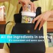 Salad Meal Shaker Cup Portable Fruit and Vegetable Container with Fork - 7