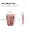 600ml Fruit and Veggie Snack Cup with Lid and Fork - White - 3