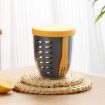600ml Fruit and Veggie Snack Cup with Lid and Fork - Blue - 1