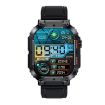 K57 Pro 1.96" Smart Watch - Black Leather - Waterproof - Bluetooth - 1