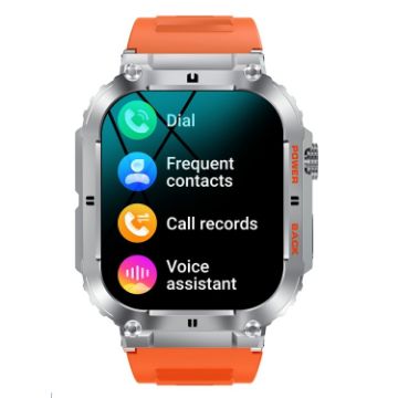 Picture of K57 Pro 1.96 Inch Bluetooth Call Music Weather Display Waterproof Smart Watch, Color: Orange