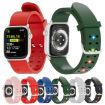 Apple Watch Series 3 38mm Black Silicone Band - Luminous & Colorful - 5