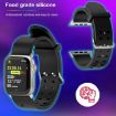 Apple Watch Series 3 38mm Black Silicone Band - Luminous & Colorful - 9