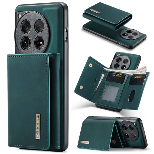 OnePlus 12 DG.MING M1 Series Wallet Case - Green - 1