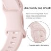 Apple Watch SE 2022 44mm Rose Embossed Silicone Watch Band - Black - 4