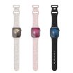 Apple Watch SE 2022 44mm Rose Embossed Silicone Watch Band - Black - 5