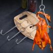 Stainless Steel Double Ring Duck Cooker Hanger - Outdoor Barbecue Hook Stand - 6