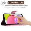 Samsung Galaxy A03s EU Rhombic Texture Flip Leather Phone Case - Pink - 4